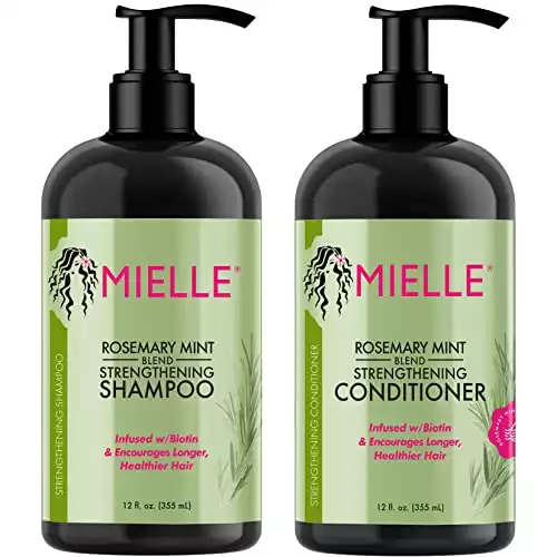 Mielle Organics Rosemary Mint Strengthening Shampoo and Conditioner