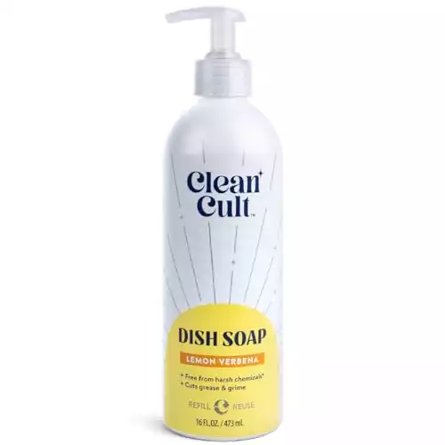 Cleancult Liquid Dish Soap with Refillable Aluminum Bottle