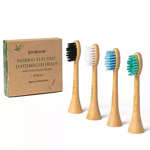 PONPACE Bamboo Electric Toothbrush Replacement Heads