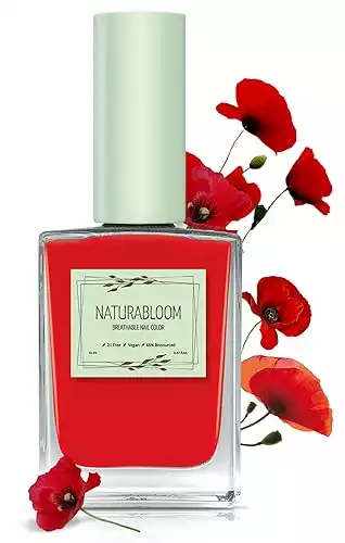 NATURALBLOOM Breathable Nail Polish in Poppy Red